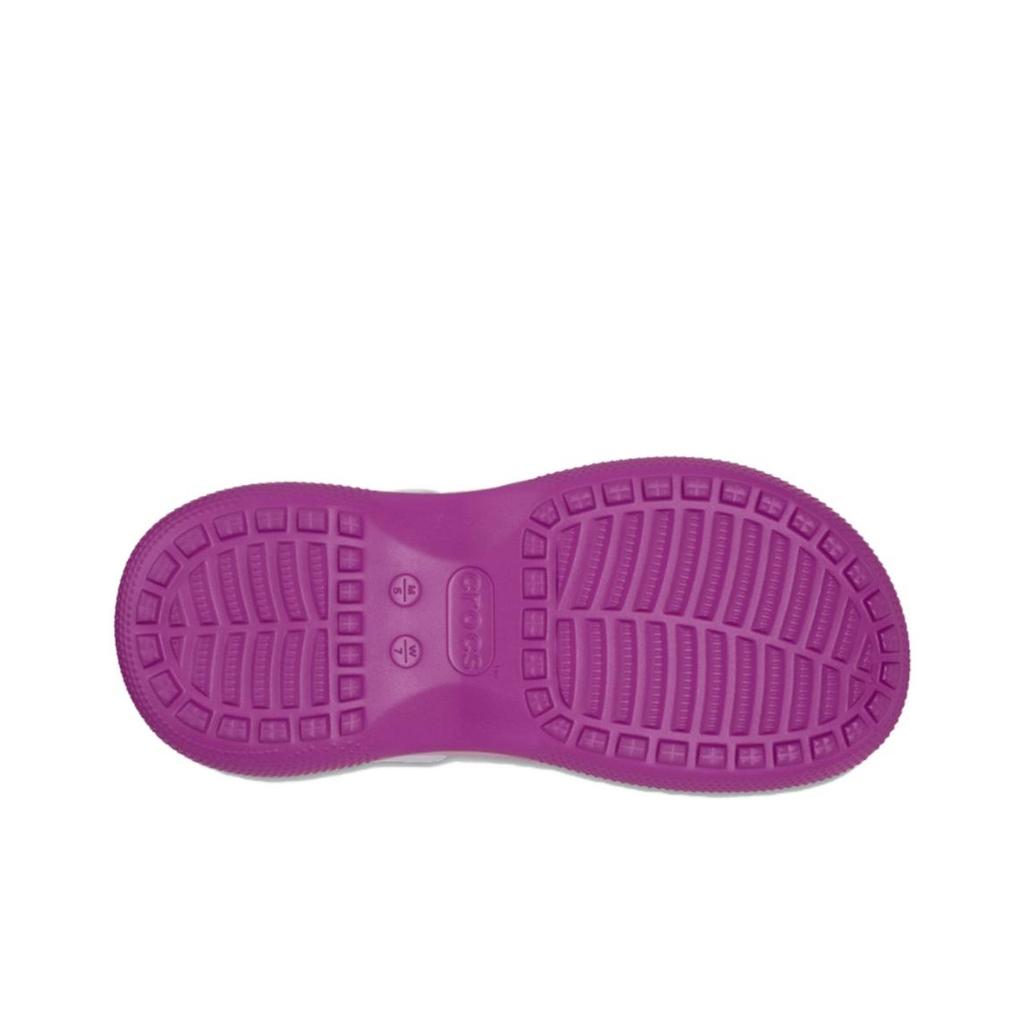 Crocs Сабо с круглым носком, на толстой подошве, с отверстиями, женские, белые, фиолетовые, 211355-5BV