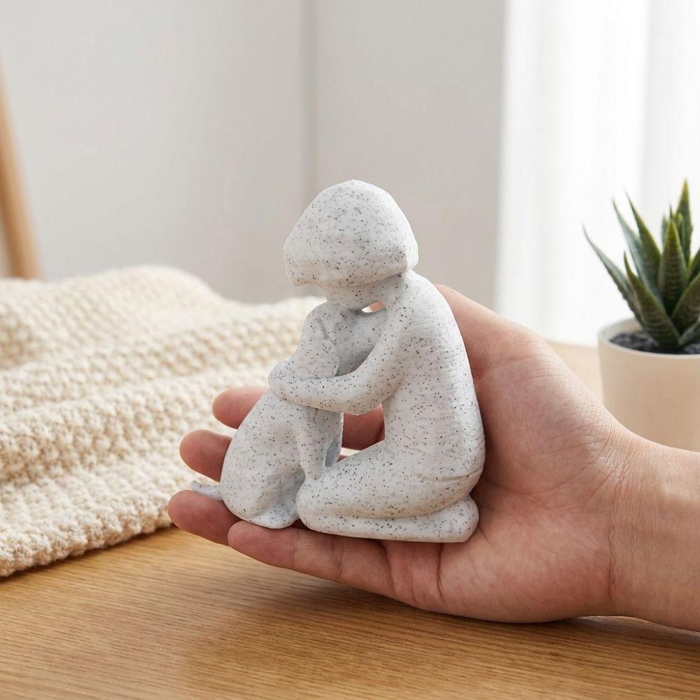 Friendship Symbol Human Hug Dog Friendship Sculpture Minimal Boy Dog Figurine  Gift for Dog Lovers