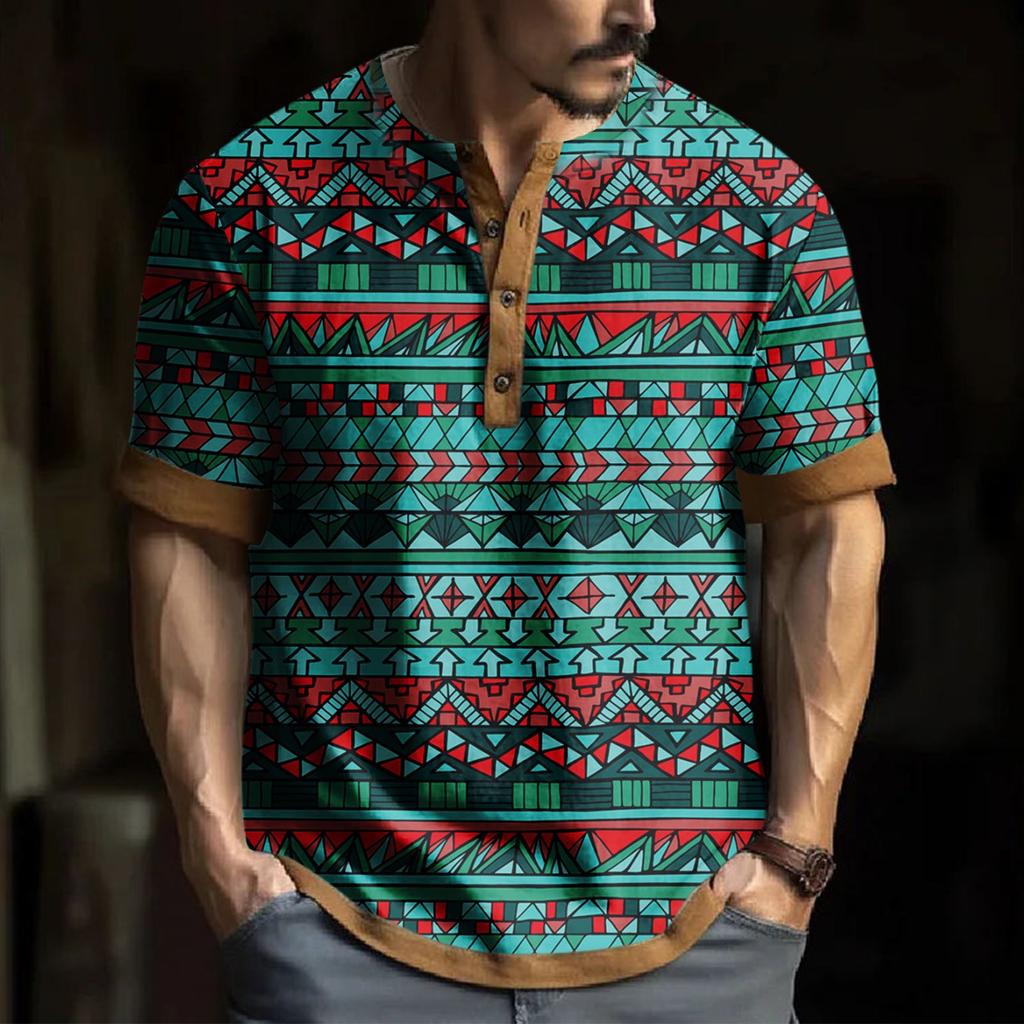 Men's Short Sleeve Graphic And Embroidered Fashion T-Shirt Spring And Summer Short Sleeve Printed