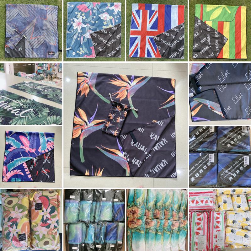 Быстросохнущее пончо с капюшоном на молнии 2025 - Портативный халат и пляжное полотенце