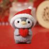Cute Animal Wool Felt Penguin DIY Material Package Handmade Craft Needle Felting Kit Non-finished Doll Felt Poked Kitting Set