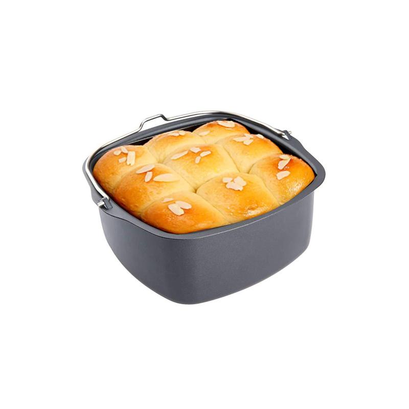 8-дюймовые антипригарные формы для тортов, поднос, корзина, аэрогриль, круглая посуда, противни, корзинки для тортов и пиццы с ручкой, кухонная утварь для выпечки