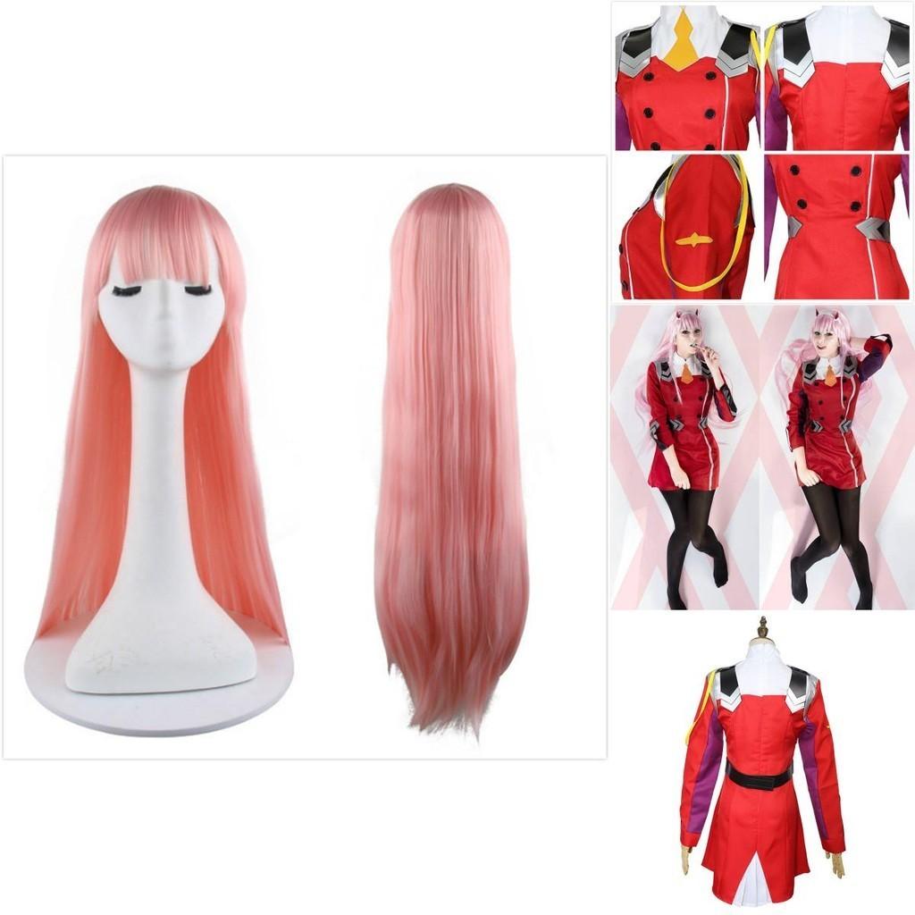 Потрясающий косплей-костюм Зеро Ту из Darling In The Franxx в красной униформе для Хэллоуина