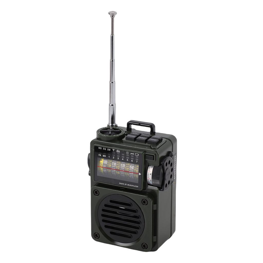 Коротковолновый Радиоприемник Bluetooth Динамик Перезаряжаемый AM FM SW Коротковолновый Приемник Карманное Радио с Подсветкой и Предустановками ATS