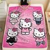 1 шт. Фланелевое одеяло с милым принтом Hello Kitty, Высокое качество, Для всех сезонов, Декор для дома, Тепло и уют, Идеально для рождественских подарков