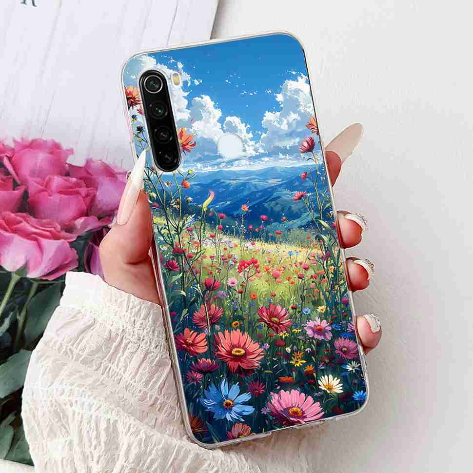 Чехол для Xiaomi Redmi Note 8 Винтажный Дракон Роскошный Цветок Мягкий Силикон ТПУ Чехол Для Redmi Note8 Note 8T Чехлы для Телефона Ударопрочный