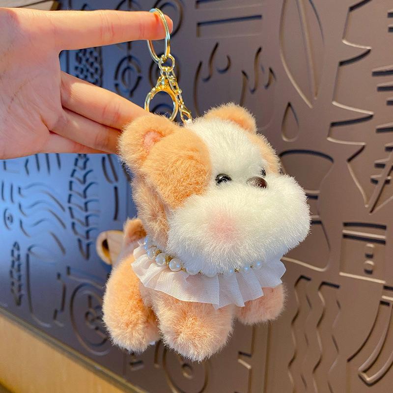 Милая собака шнауцер плюшевый щенок брелок креативный мультяшный автомобиль кулон девочка сумка кукла