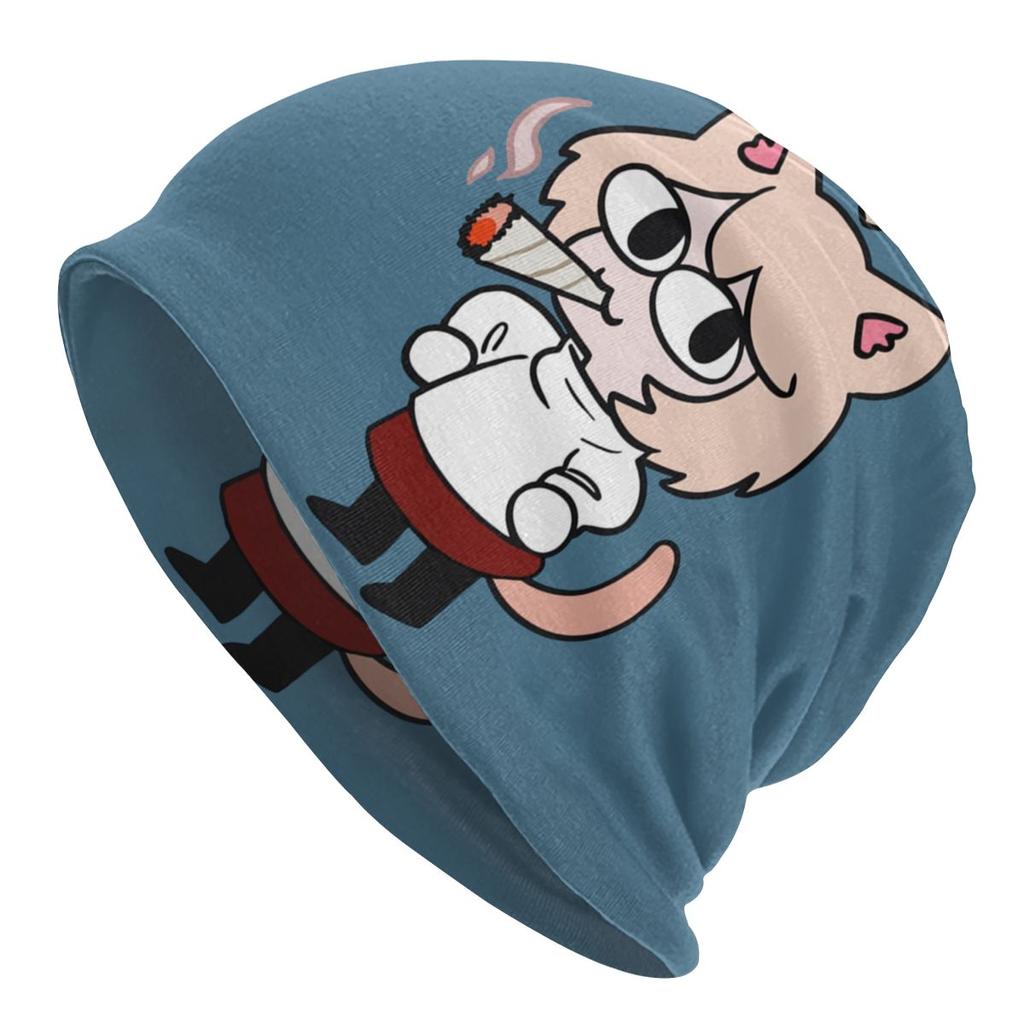 Зимняя теплая шапка Neco Arc Cat Cat Femme с напуском, шапка-бини, хип-хоп, мультяшная комическая игра, уличные лыжные шапочки с черепами, шапки унисекс для женщин