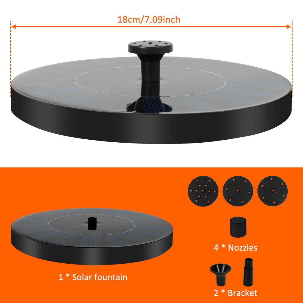 Диаметр 13/18 см Солнечный фонтан ABS Плавающий насос-фонтан с 4 стилями фонтана Наружный солнечный прудовый насос для украшения сада