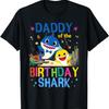 Funny Daddy Of The Birthday Family Shark Kids Birthday T-Shirt