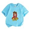 Kids Boys Girls 100% Cotton O-neck Short Sleeve T-Shirt, Cartoon Cool Boy Pattern Casual Soft Breathable Tee for Daily Wear School Holiday Top