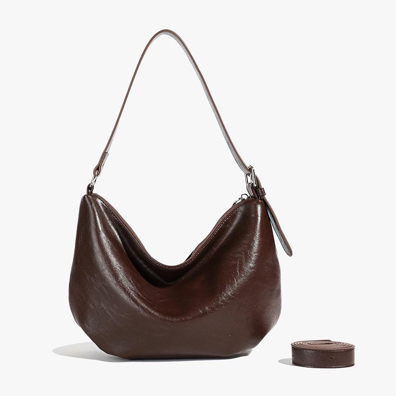 Повседневная высококачественная маленькая женская сумка 2024 года, новая модная ретро-универсальная сумка-мессенджер в иностранном стиле, сумка-пельмень на одно плечо