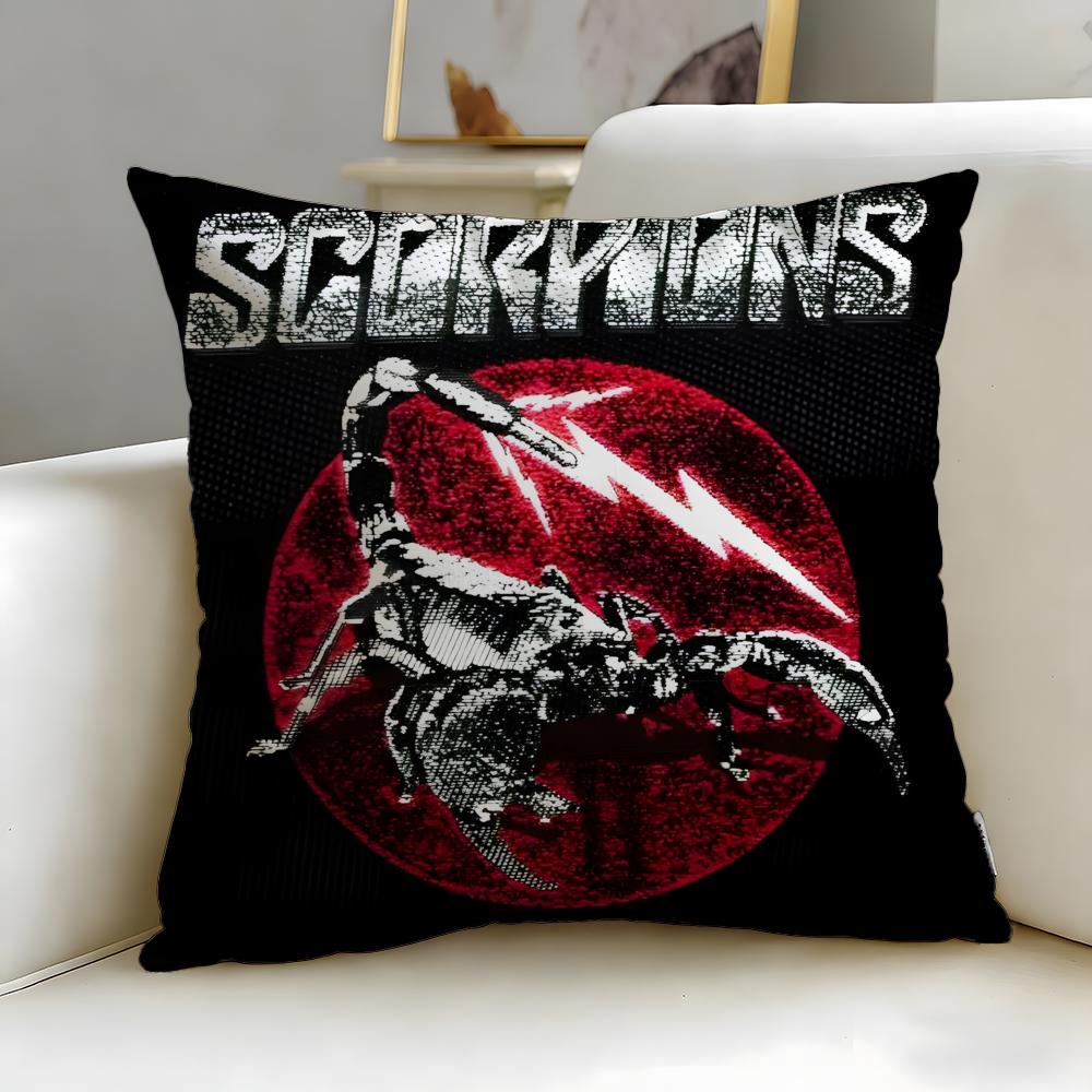 Классическая группа Scorpions Наволочка Мягкая Легко стирающаяся Подушка Универсальная для Дивана Кровати Путешествий и Офиса