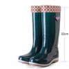 High Tube Ladies Plus Velvet Warm Rain Boots Wear-resistant Mid-tube Rain Boots Kitchen Non-slip Rubber Shoes Waterproof Work Shoes