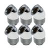 6 Pack Inch Thread Male To Female Extender Rotary Fitting Adapter Connector for Computer Water Cooling Silver Dracaena.io G1/4 Fitting, 45° System,