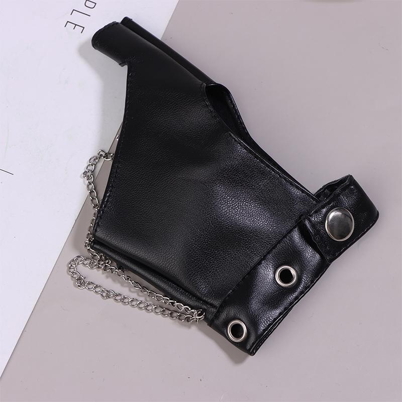 Модные мужские панк хип-хоп заклепки полупальцевые кожаные перчатки женские сценические перчатки без пальцев для сенсорного экрана мотоциклетные варежки