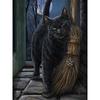 Алмазная картина, полная дрель, черная кошка, круглая алмазная живопись, ручная работа, животное, сделай сам, алмазная мозаика, картина, украшение дома