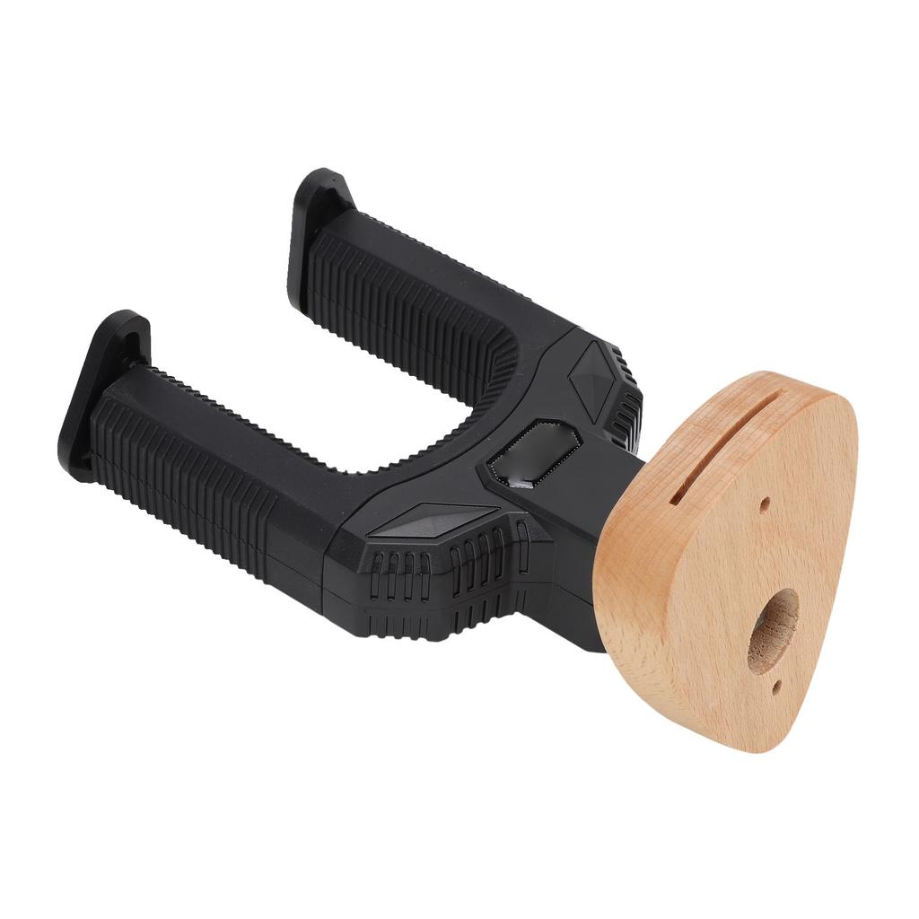 Guitar Wall Mount Automatic Lock Holder Wooden Base Instrument Neck Hanger for Guitar Bass U