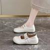 French Mary Jane shoes women's flat shoes 2026 new summer shallow mouth fairy wind gentle small leather shoes