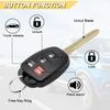 Key Fob Replacement for 2014-2017 Toyota Camry/ 14-19 Corolla/ 16-18 Tacoma Car Keyless Entry Remote Control, HYQ12BDM HYQ12BEL, 4 Buttons