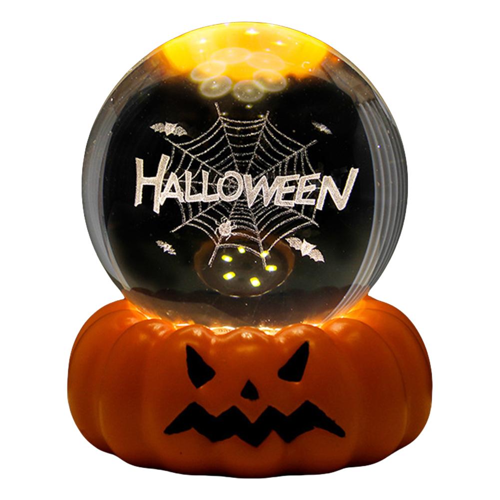 6 см 3D хрустальный шар хрустальная тыква ночник лазерная гравировка череп привидение дом с привидениями подарок на день рождения украшение для домашнего стола