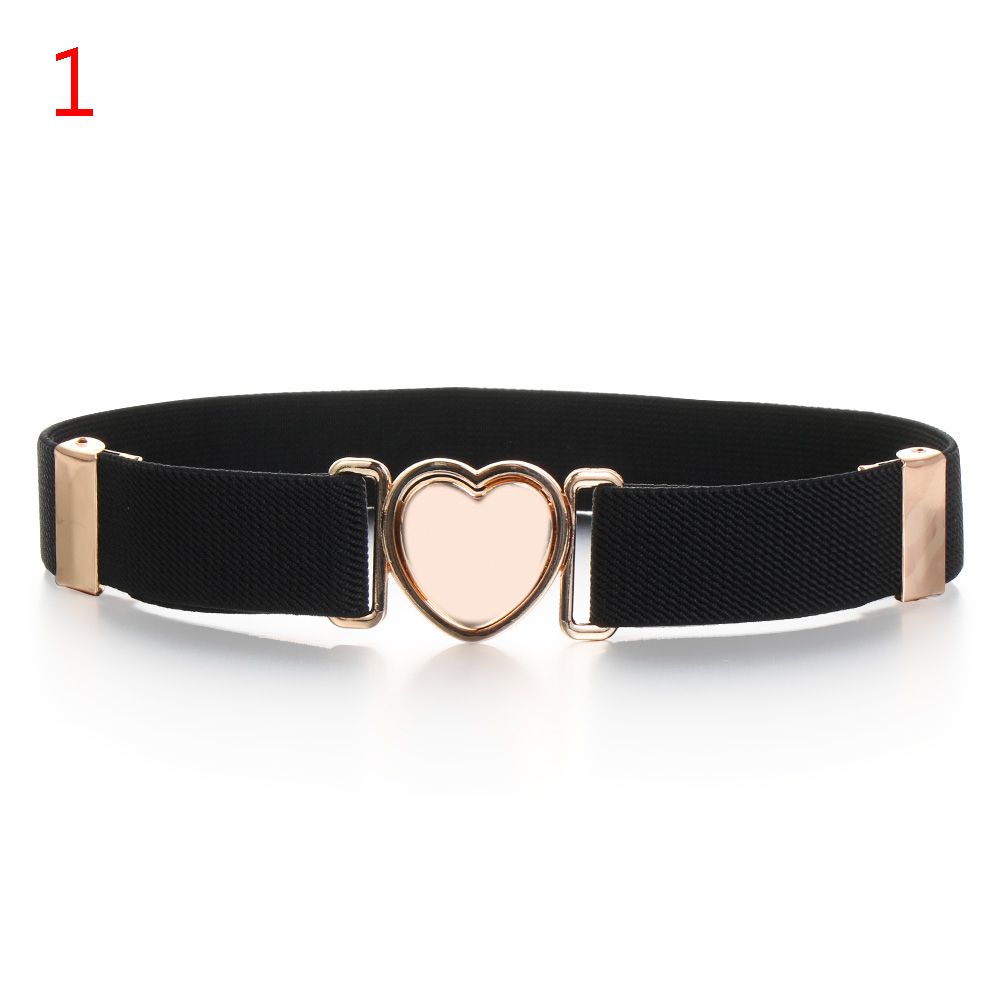 Elastic Adjustable Kids Heart Belt Waist Belt Dresses Girls Elastic Belts