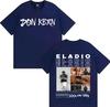 Rapper Eladio Carrion 2025 Trendy Album Double Sided Print ONeck Tshirt Mens Hip Hop Tshirt Loose Oversized Y2K Tee Streetwear