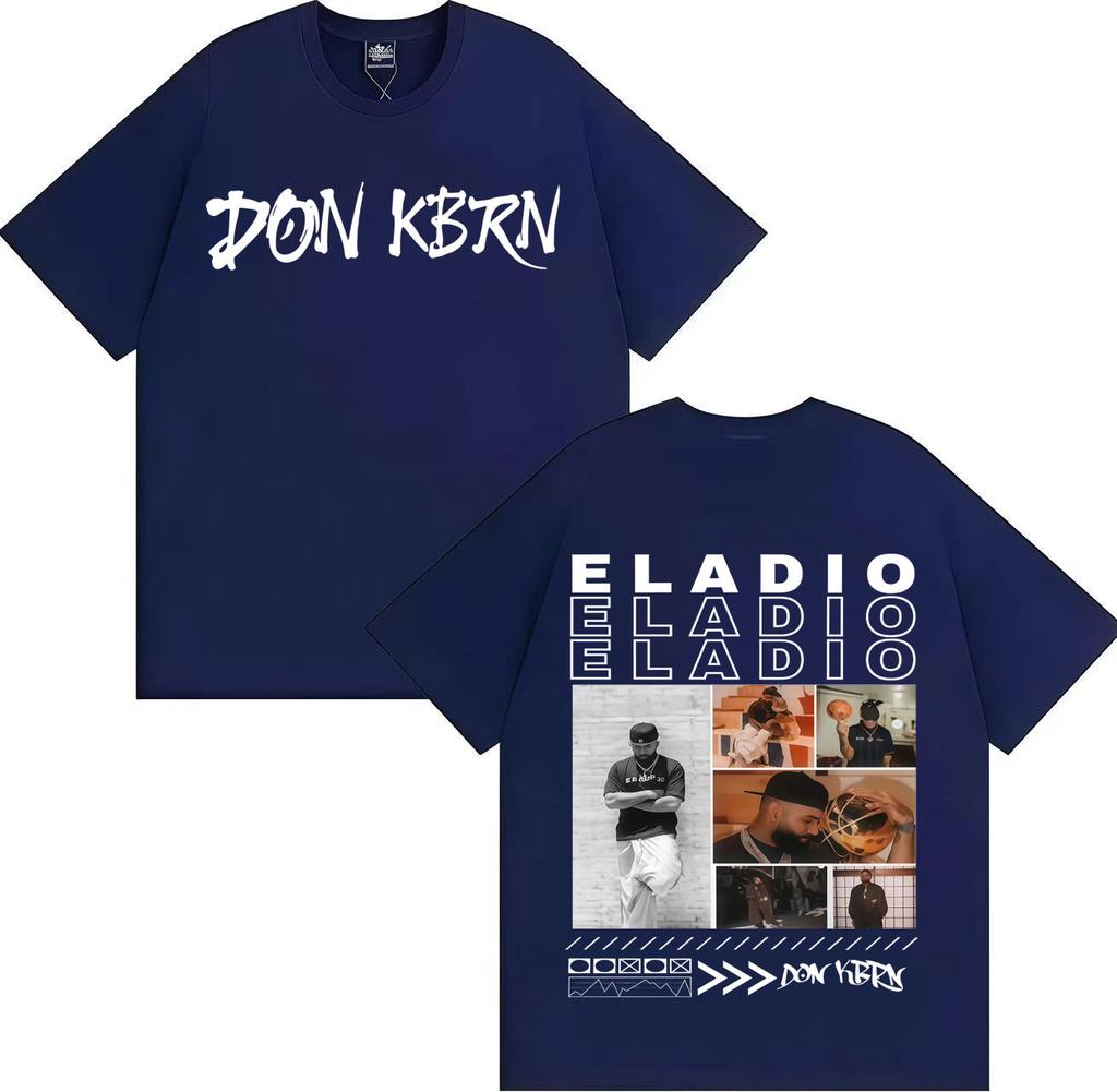 Rapper Eladio Carrion 2025 Trendy Album Double Sided Print ONeck Tshirt Mens Hip Hop Tshirt Loose Oversized Y2K Tee Streetwear