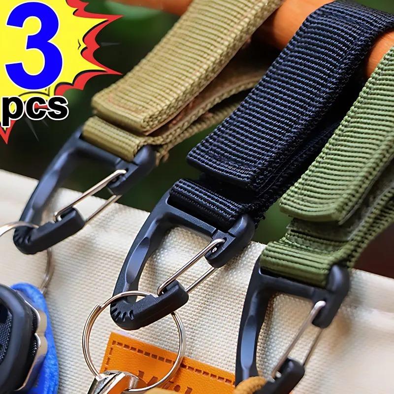 Nylon Webbing Carabiner Gloves Hook Outdoor Tactical Glove Climbing Rope Anti-lost Camping Hanging Buckle Tool