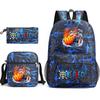 One Piece Anime Backpack Kids School Use Large Capacity Oxford Fabric Dual Shoulder Bag With Padded Straps