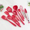 11pcs/set Silicone Turner Soup Spoon Spatula Brush Scraper Pasta Server Egg Beater Kitchen Cooking Tools Kitchenware
