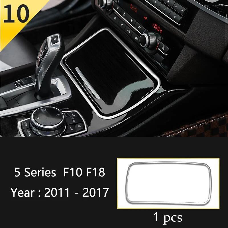 For BMW 5 Series F10 F11 2011-2016 Stainless Steel Cars Front Door Stereo Panel Speaker Decorative Cover Interior Accessories