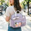 Новый милый itabag в стиле Y2K, рюкзак большой вместимости для выставки комиксов, прозрачная сумка через плечо для милой девушки, сумка через плечо для демонстрации значков DIY