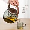 Heat-Resistant Glass Teapot with Handle