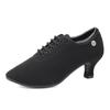 Женская стандартная обувь для бальных танцев, ткань Оксфорд, подошва для тренировок, современная танцевальная обувь для танцев