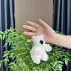 Whimsical Plush Dog Doll With Fashionable Sweater And Short Soft Fur Keychain Accessory