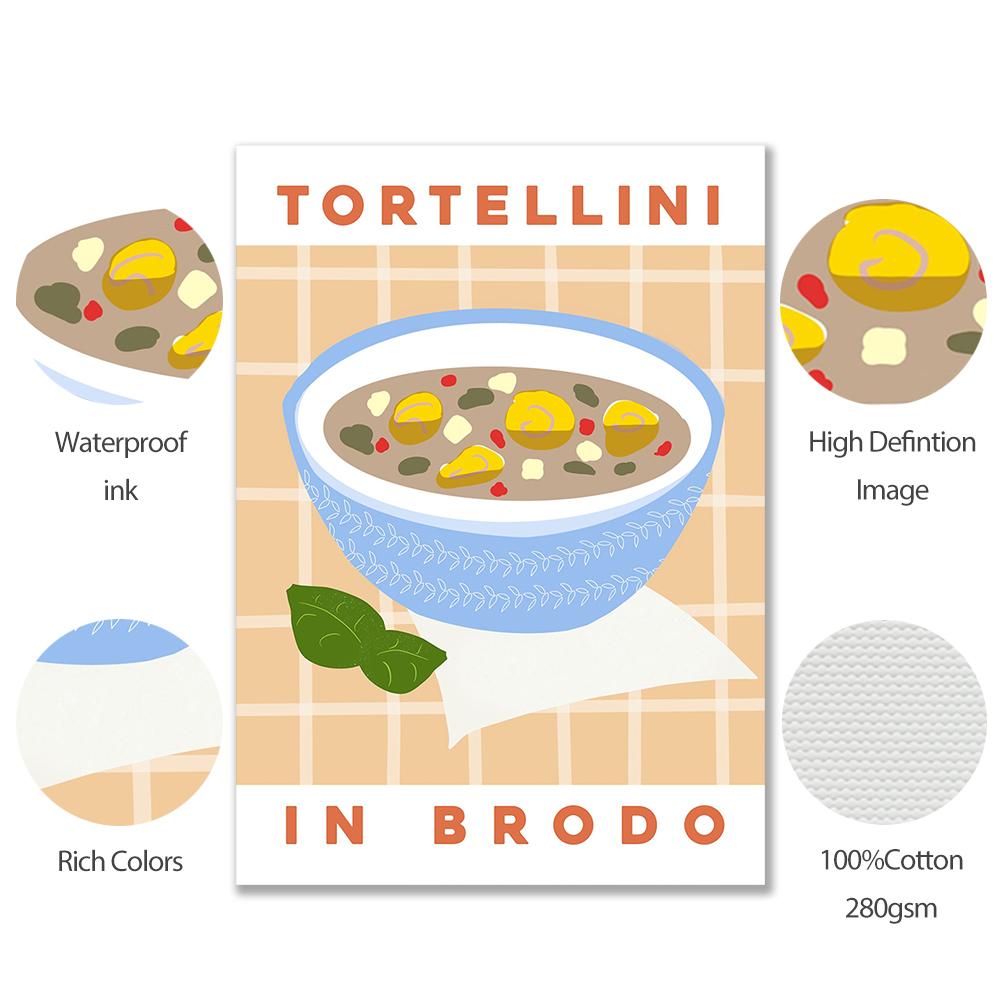 Английский завтрак Ретро-хлеб Декор кухни Еда Искусство Настенная картина на холсте Комната Домашний декор Винтажный гуакамоле Тако Современный постер