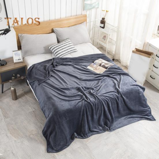 Фланелевое одеяло, утолщенное двухстороннее пушистое плюшевое однотонное одеяло для офиса, сна, общежития, дома, кровати, дивана, путешествия, уютного, теплого, зимнего одеяла