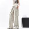 High Waist Wide Leg Overalls Women's Early Spring New Loose and Thin Design Sense Niche Drawstring Casual Pants