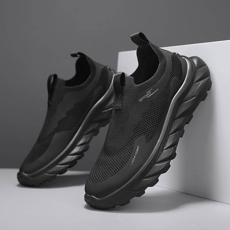 Fashion Men Casual Shoes Breathable Slip On Mesh Walking Running Sneakers Non-slip Flats Lightweight Sport Shoes Driving Loafers