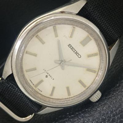 ЯПОНИЯ ВИНТАЖ SEIKO С РУЧНЫМ ЗАВОДОМ 66B МУЖСКИЕ ОРИГИНАЛЬНЫЙ ЦИФЕРБЛАТ ЧАСЫ a703923-1