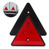 Red Rear Reflectors Triangle Reflective 2PCS Car Accessories Fit for Trailer Motorcycle Caravan Truck Boat