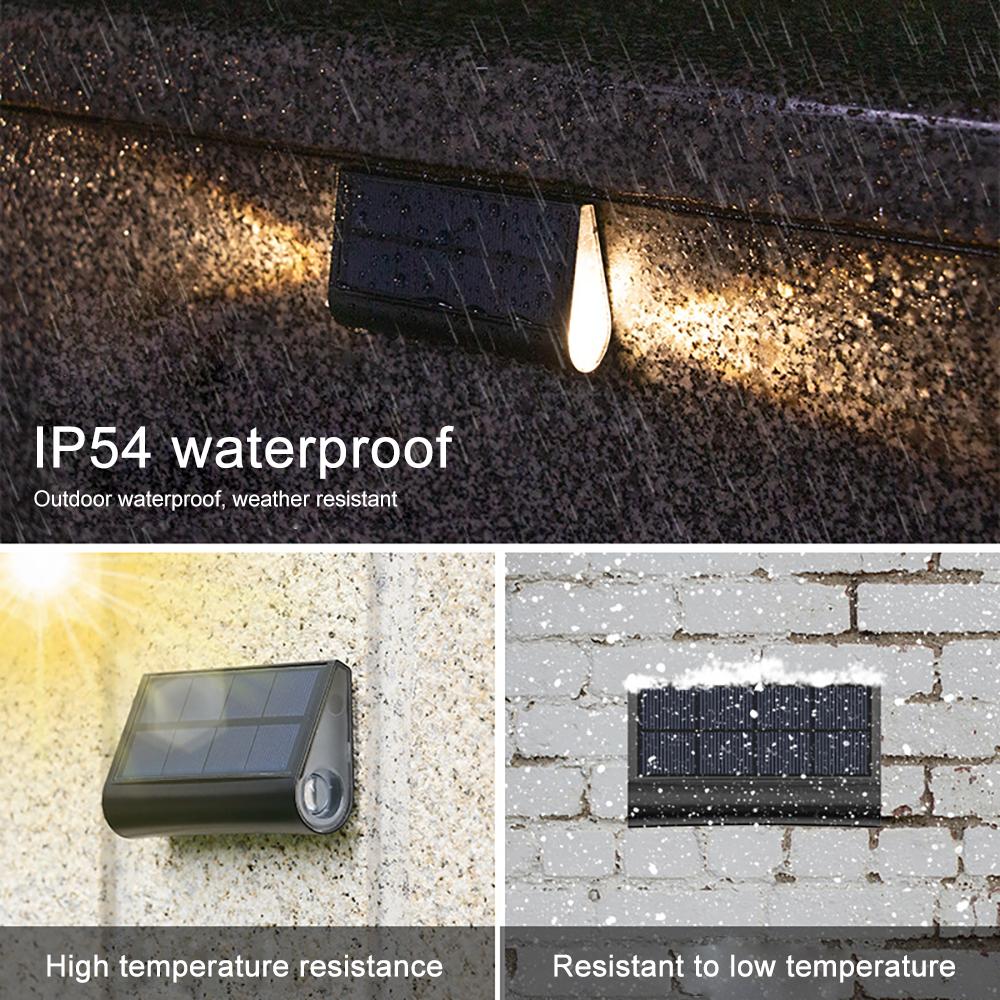 2025 Outdoor Stair Lights Solar LED Step Lights Waterproof Solar Fence Pathway Lights Two Sided Luminescence Patio Garden Decor