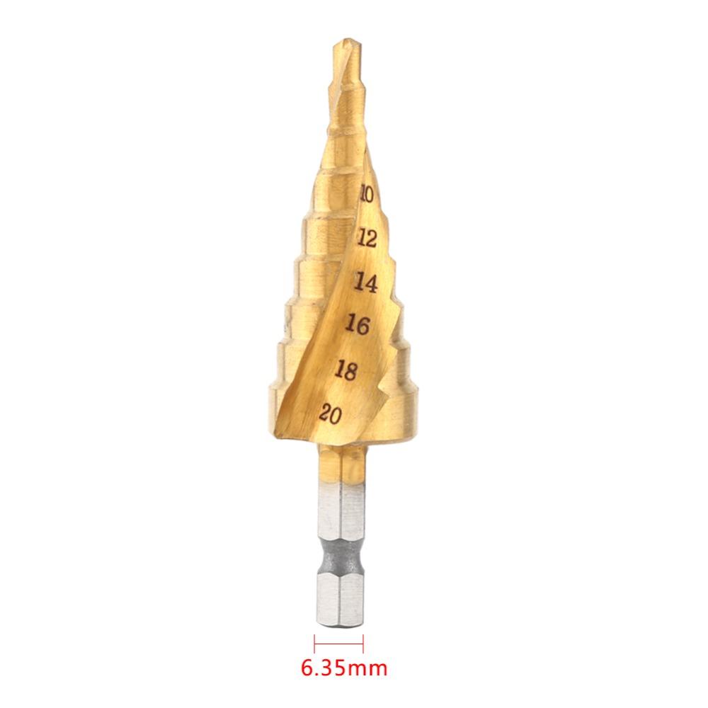 High Speed Steel Stepped Cone Drill Bit Titanium Coated Hole Saw  Power Tools