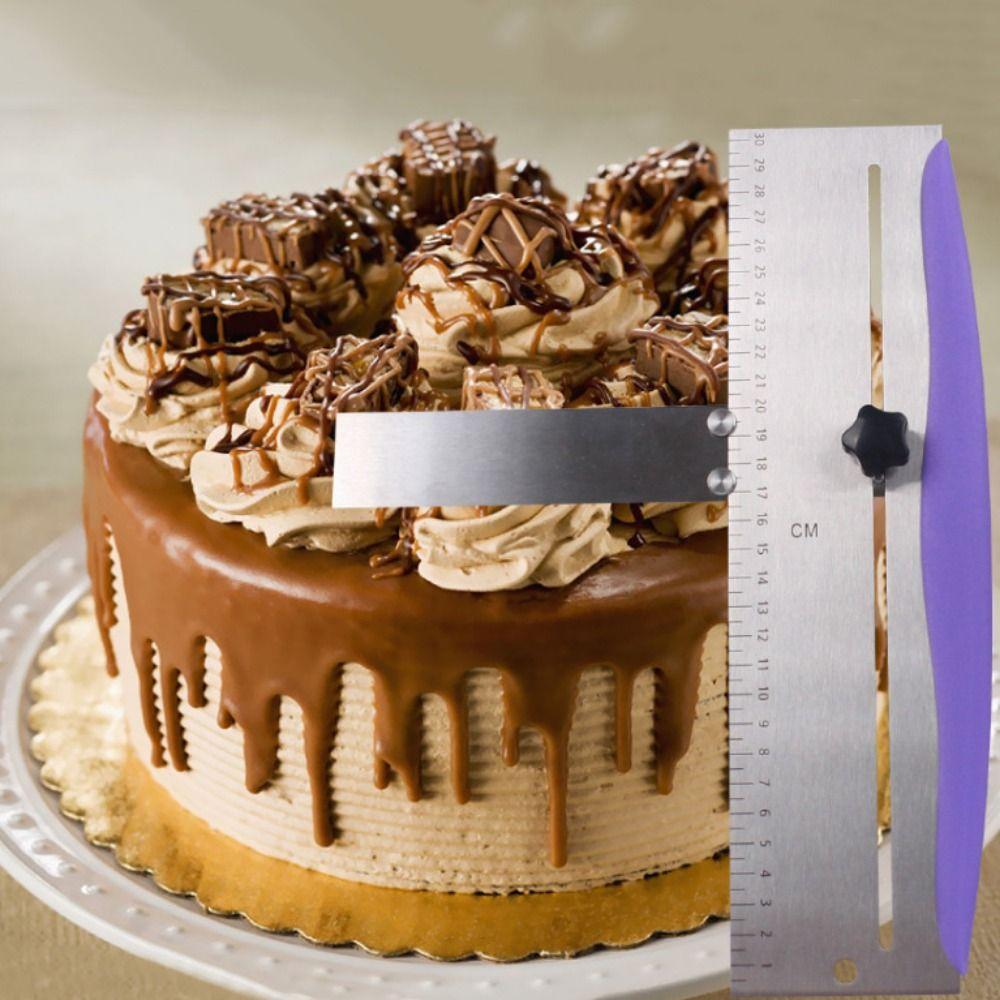 Height DIY Baking Tools Stainless Steel Cakes Comb Baking Spatula Cake Edge Smoother Cake Scraper