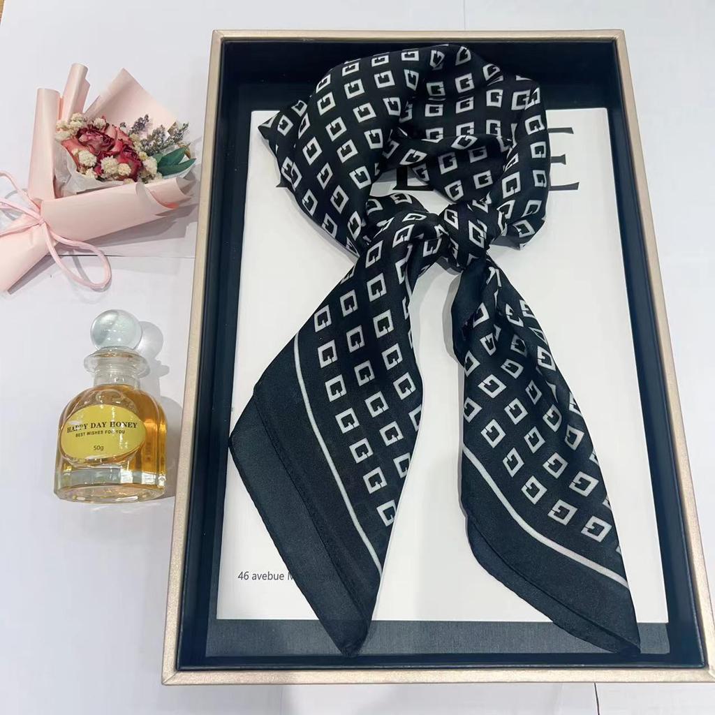 Шелковый шарф женский модный универсальный высокий смысл 70 квадратный шарф защита шеи шарф ретро шарф сумка