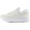 574+ Sea Salt Black Women Sneakers Cream WL574ZBJ