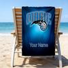 Custom Name Beach Towel basketball Orlando Logo Beach Towel, Soft Microfiber, Gift for Her/Him, Birthday, for Pool, Beach, Travel, Fan gifts