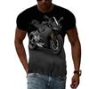 Summer Fashion New Men Motorcycle Graphic T Shirts Trend Personality Cool Style Locomotive Pattern Print Short Sleeve T-shirts