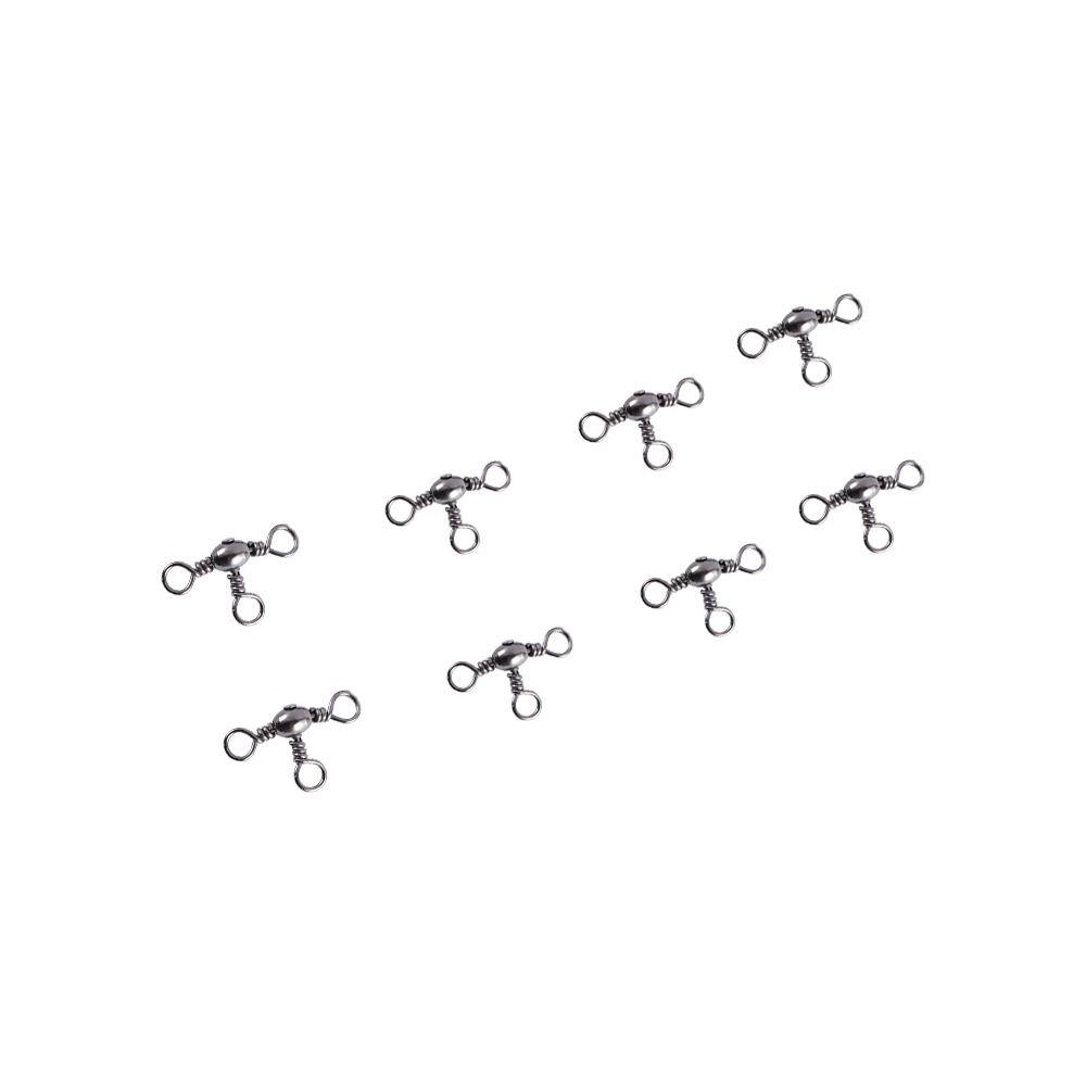 Аксессуары 3-х сторонний разветвитель поворотное кольцо рыболовный вертлюг вращающееся цельное кольцо соединитель для рыболовной лески